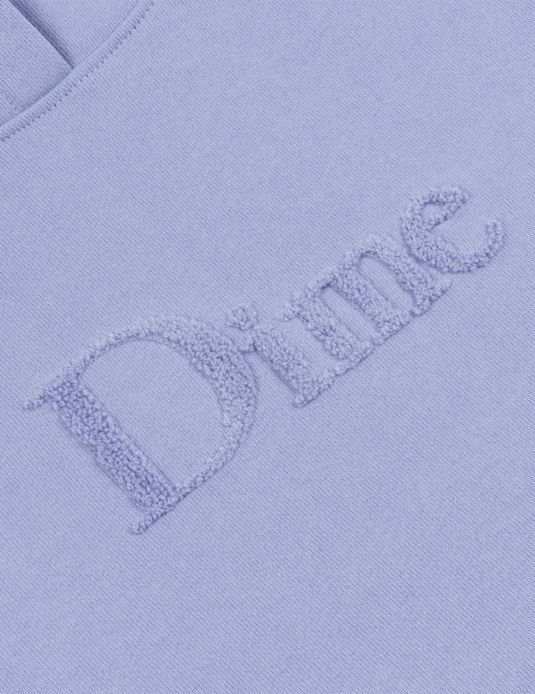 DIME classic chenille logo hoodie light indigo